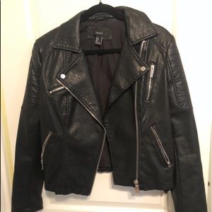 Black leather jacket